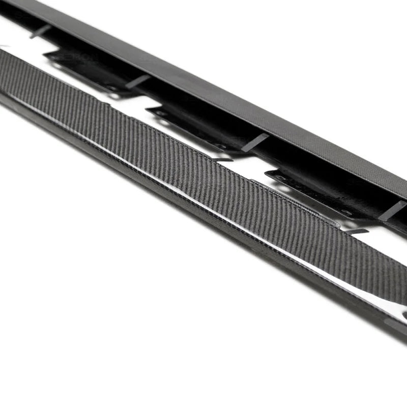 Seibon 2020 Toyota GR Supra OEM-Style Carbon Fiber Side Skirts - Back View