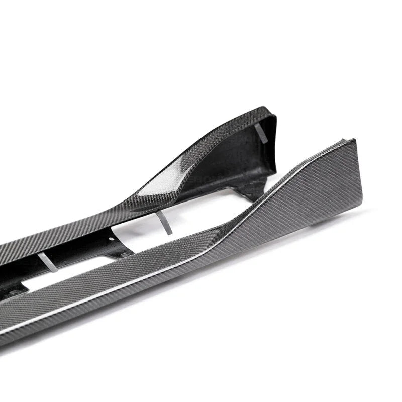 Seibon 2020 Toyota GR Supra OEM-Style Carbon Fiber Side Skirts - Installation View
