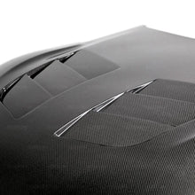 Load image into Gallery viewer, Seibon 2020 Toyota GR Supra TSII-Style Double-Sided Carbon Fiber Hood - Installation View