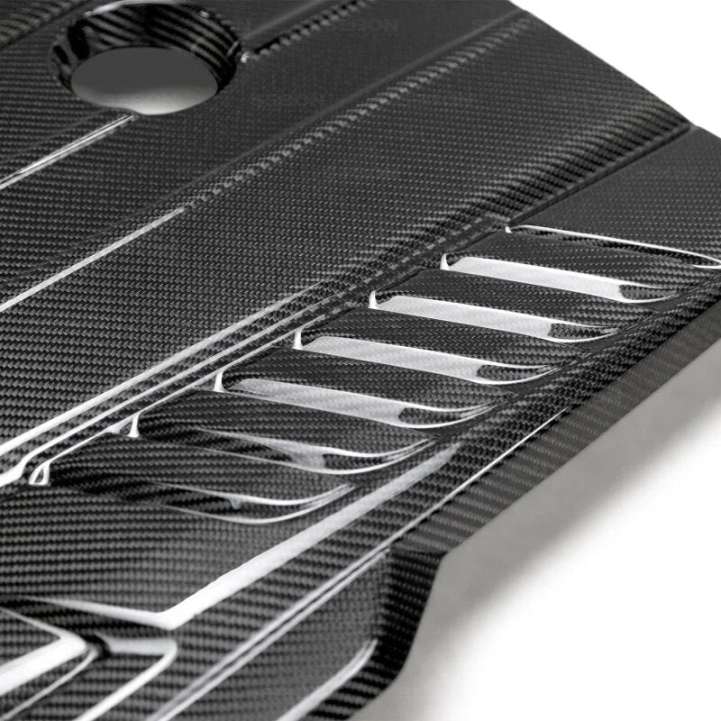 Seibon 2020+ Toyota Supra (A90) Carbon Fiber Engine Cover - Installation View