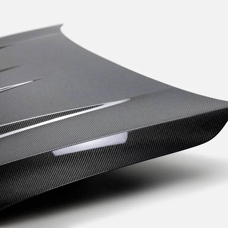 Seibon 2022-2023 Volkswagen Golf GTI/R DV-Style Carbon Fiber Hood - Back View