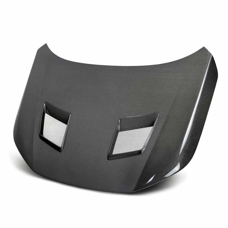 Seibon 2022+ Honda Civic 4Dr THRW-style Carbon Fiber Hood - Back View