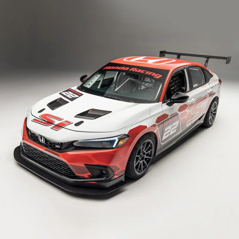Seibon 2022+ Honda Civic 4Dr THRW-style Carbon Fiber Hood - Installation View