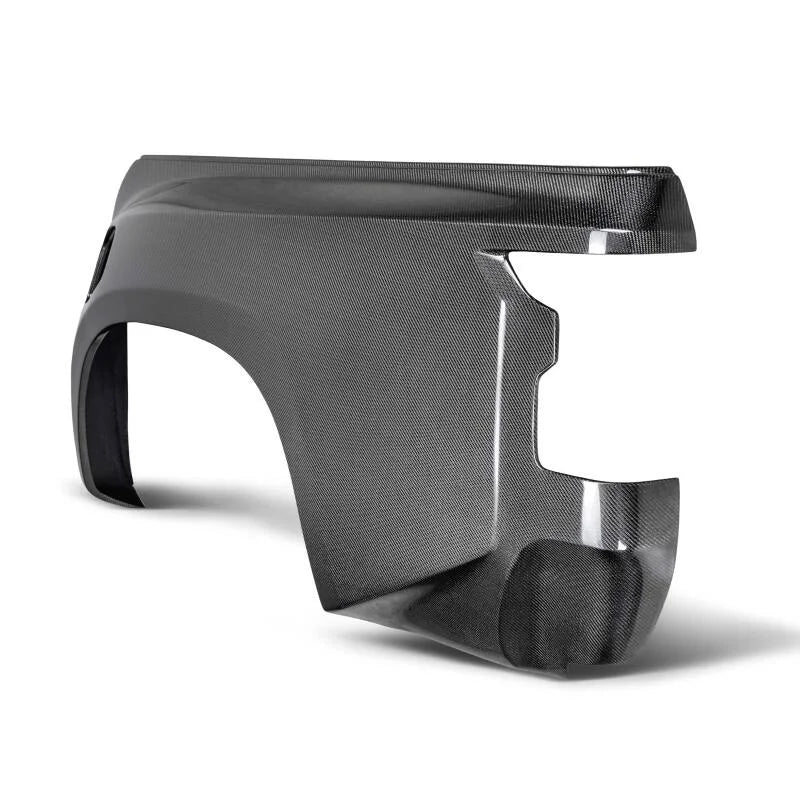 Seibon 2022 Nissan Frontier MB-Style Carbon Bedsides Fibers Pair (2in rise 4in Wider) - Side View