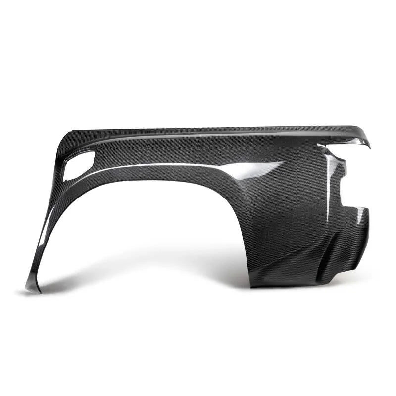 Seibon 2022 Nissan Frontier MB-Style Carbon Bedsides Fibers Pair (2in rise 4in Wider) - Back View
