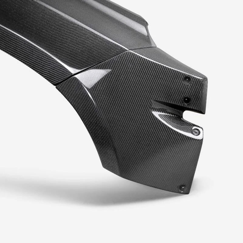 Seibon 2022 Nissan Frontier MB-Style Carbon Front Fibers Pair (2in rise 4in Wider) - Side View