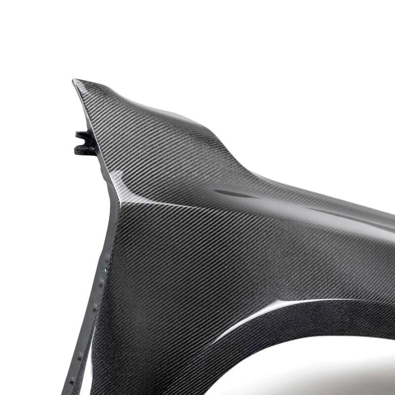 Seibon 2022 Nissan Frontier MB-Style Carbon Front Fibers Pair (2in rise 4in Wider) - Installation View
