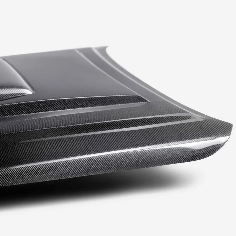 Seibon 2022 Nissan Frontier TR-Style Carbon Fiber Hood - Back View