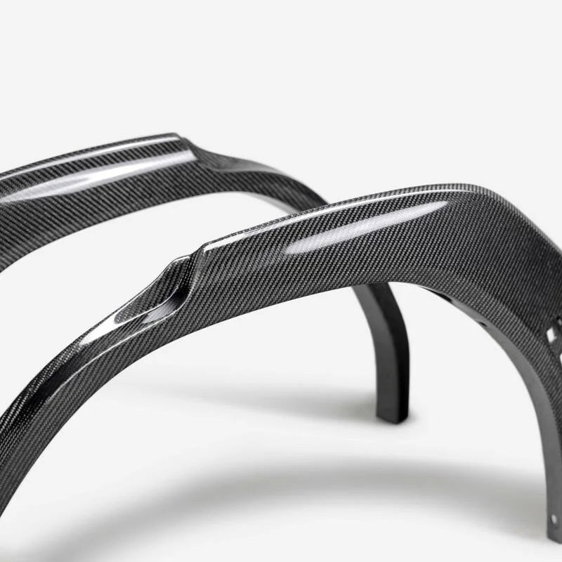 Seibon 2022 Subaru WRX Carbon Fiber Rear Fender Trim - Installation View