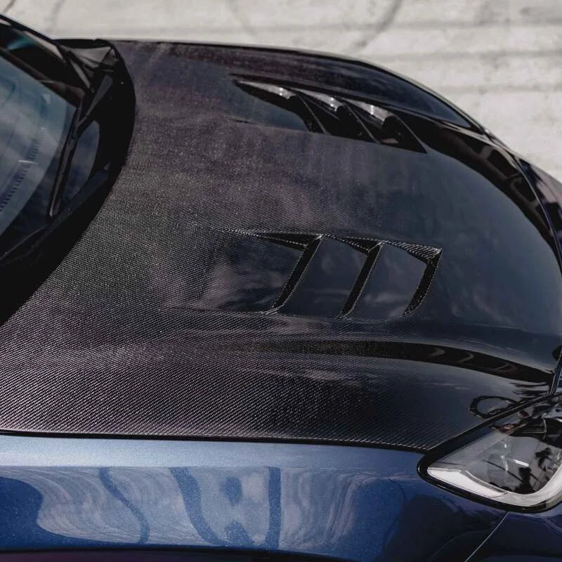Seibon 2022 Toyota GR86/Subaru BRZ TS-Style Carbon Fiber Hood - Side View