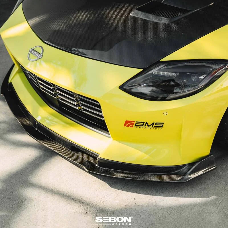 Seibon 2023+ Nissan Z MB-Style Carbon Fiber Front Lip - Installation View