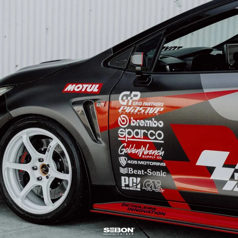 Seibon 2023+ Toyota GR Corolla Carbon Fiber Front Doors - Side View