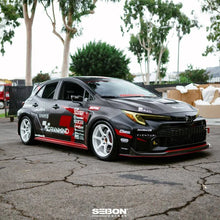 Load image into Gallery viewer, Seibon 2023+ Toyota GR Corolla MB-Style Carbon Fiber Front Lip - Installation View
