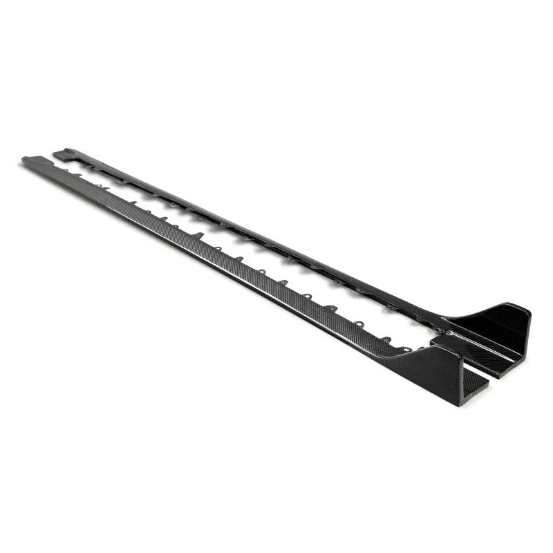 Seibon 21-22 Lexus IS MB-Style Carbon Fiber Side Skirts - Back View