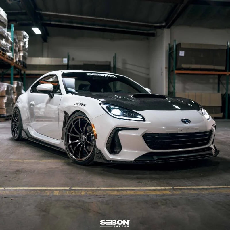 Seibon 22-23 Subaru BRZ Carbon Fiber Front Bumper Duct - Installation View