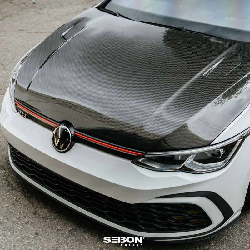Seibon 22-23 Volkswagen Golf GTI/R  TM-Style Carbon Fiber Hood - Additional View 8