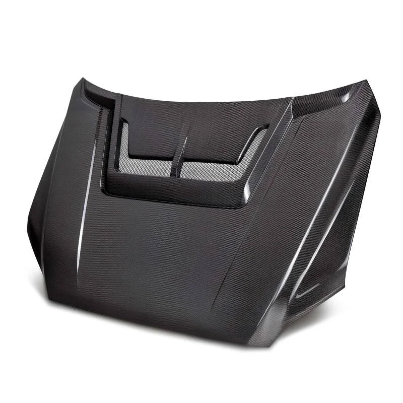 Seibon 22-24 Toyota Tundra / 23-24 Toyota Sequoia RR-Style Carbon Fiber Hood - Side View