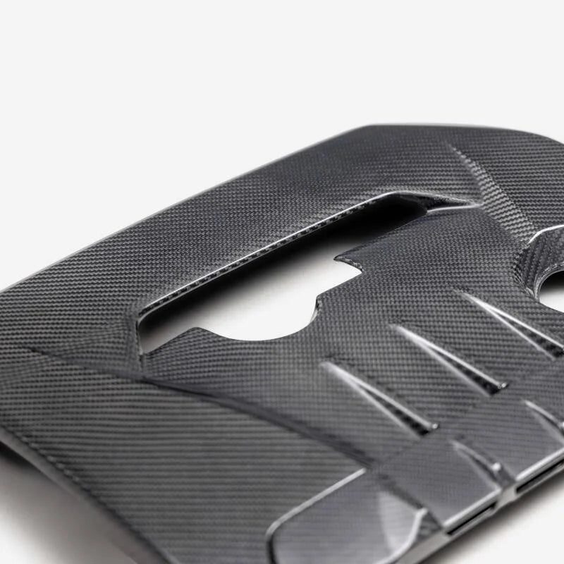 Seibon 23-24 Toyota GR Corolla Carbon Fiber Engine Cover - Matte Finish - Side View
