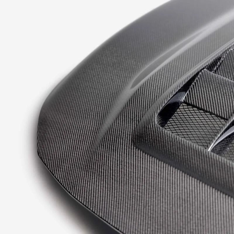 Seibon 23-25 Toyota Corolla GR TV-Style Double-Sided Carbon Fiber Hood - Installation View