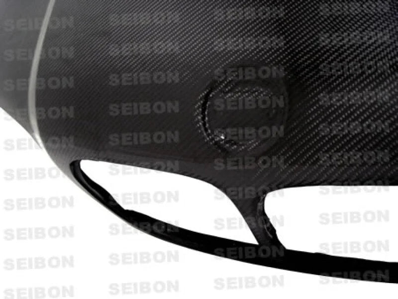 Seibon 7/99-5/02 BMW 3 Series 2dr (E46) OEM-Style Carbon Fiber Hood - Side View