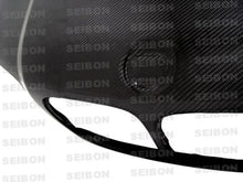 Load image into Gallery viewer, Seibon 7/99-5/02 BMW 3 Series 2dr (E46) OEM-Style Carbon Fiber Hood - Side View