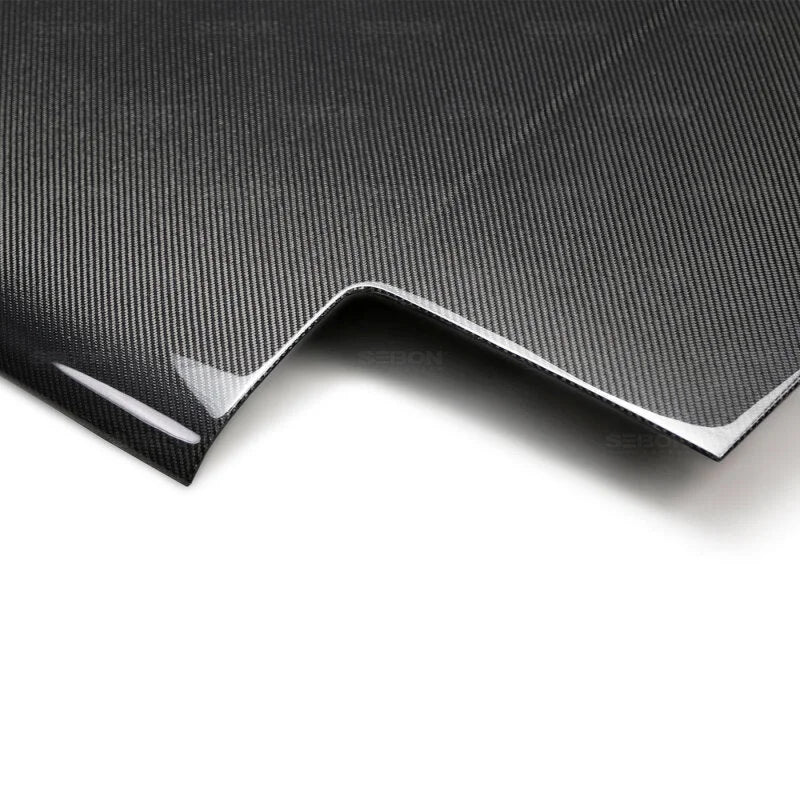 Seibon 84-87 Toyota Corolla (AE86) OEM Carbon Fiber Hood - Installation View