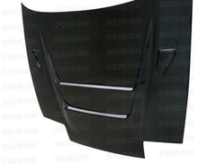 Load image into Gallery viewer, Seibon 89-94 Nissan 180SX/240SX DVII Carbon Fiber Hood - Back View