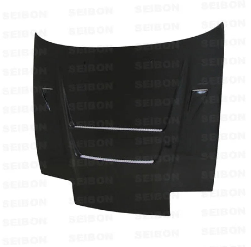 Seibon 89-94 Nissan 180SX/240SX DVII Carbon Fiber Hood - Installation View