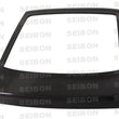 Load image into Gallery viewer, Seibon 89-94 Nissan 240SX HB OEM Carbon Fiber Hatch - Back View