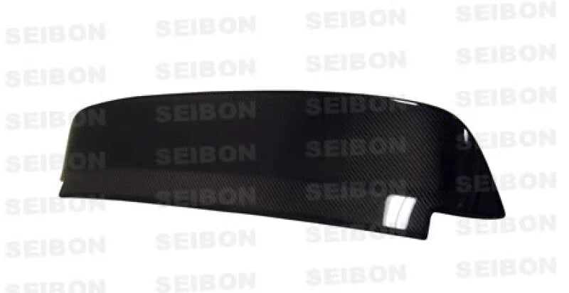 Seibon 92-95 Honda Civic HB SP Carbon Fiber Rear Spoiler w/LED - Back View