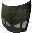 Load image into Gallery viewer, Seibon 93-98 Toyota Supra (JZA80L) TR Style Carbon Fiber Hood - Back View