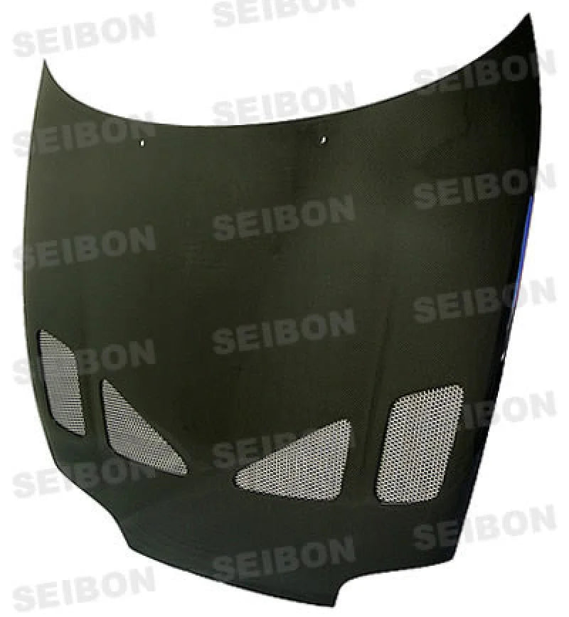 Seibon 93-98 Toyota Supra (JZA80L) TR Style Carbon Fiber Hood - Back View