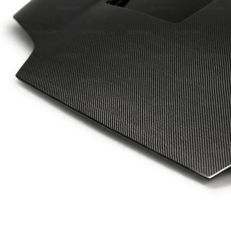 Seibon 93-98 Toyota Supra (JZA80L) TS Style Carbon Fiber Hood - Installation View