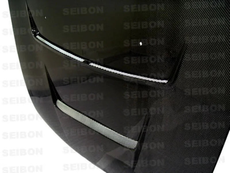 Seibon 95-96 Nissan 240sx DV Carbon Fiber Hood - Side View