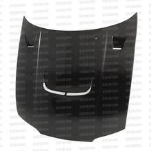 Load image into Gallery viewer, Seibon 95-96 Nissan Skyline R33 GT-R (BCNR33) JU-Style Carbon Fiber Hood - Detail View