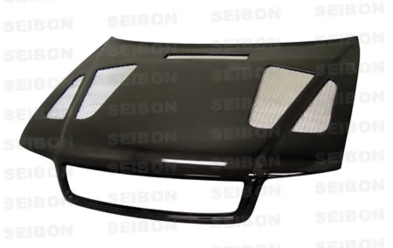 Seibon 96-01 Audi A4 ER Carbon Fiber Hood - Side View