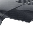 Load image into Gallery viewer, Seibon 97-03 BMW 5 Series 4Dr (E39) GTR-Style Carbon Fiber Hood - Back View