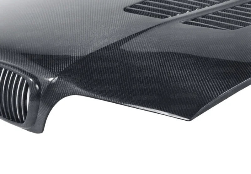 Seibon 97-03 BMW 5 Series 4Dr (E39) GTR-Style Carbon Fiber Hood - Back View