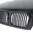 Load image into Gallery viewer, Seibon 97-03 BMW 5 Series 4Dr (E39) GTR-Style Carbon Fiber Hood - Installation View