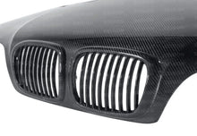 Load image into Gallery viewer, Seibon 97-03 BMW 5 Series 4Dr (E39) GTR-Style Carbon Fiber Hood - Installation View