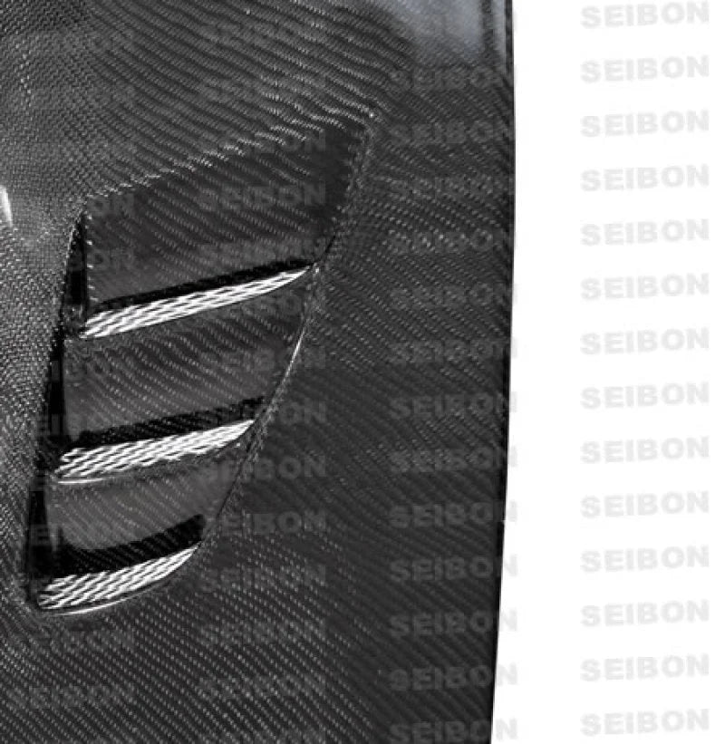 Seibon 97-98 Nissan 240SX/Silvia TA-Style Carbon Fiber Hood - Side View