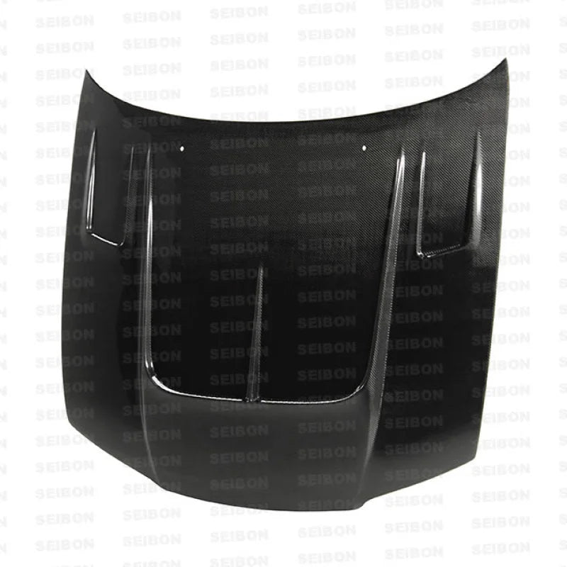 Seibon 97-98 Nissan Skyline TT-Style Carbon Fiber Hood - Back View