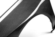 Load image into Gallery viewer, Seibon 98-01 Subaru Impreza Carbon Fiber 10mm Wider Fenders (Pair) - Installation View