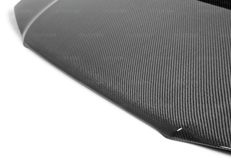 Seibon 98-01 Subaru Impreza OEM Carbon Fiber Hood - Back View