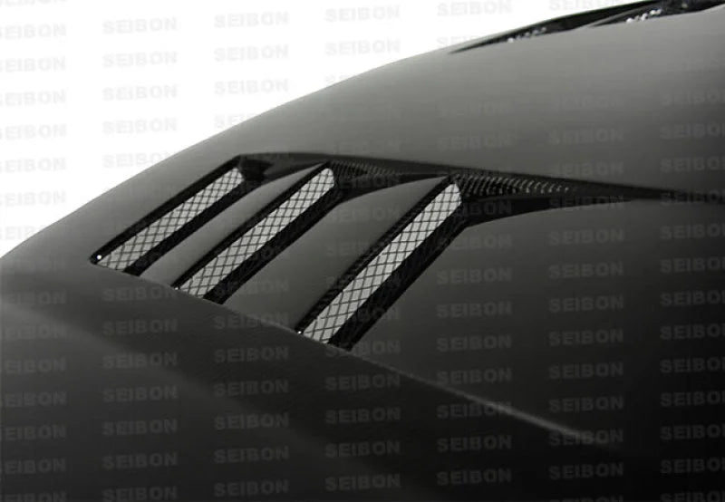 Seibon 99-00 Honda Civic (EM1/EJ6/7/8/EK9) TS-Style Carbon Fiber Hood - Main Product View