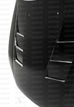 Load image into Gallery viewer, Seibon 99-00 Honda Civic (EM1/EJ6/7/8/EK9) TS-Style Carbon Fiber Hood - Side View