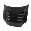 Load image into Gallery viewer, Seibon 99-00 Honda Civic (EM1/EJ6/7/8/EK9) TS-Style Carbon Fiber Hood - Back View