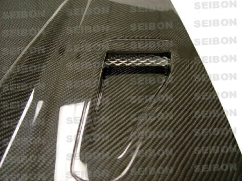 Seibon 99-01 Nissan S15 DV IICarbon Fiber Hood - Detail View