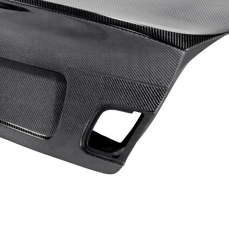 Seibon 99-04 BMW 3 Series 2DR E46 CSL Carbon Fiber Trunk Lid - Installation View