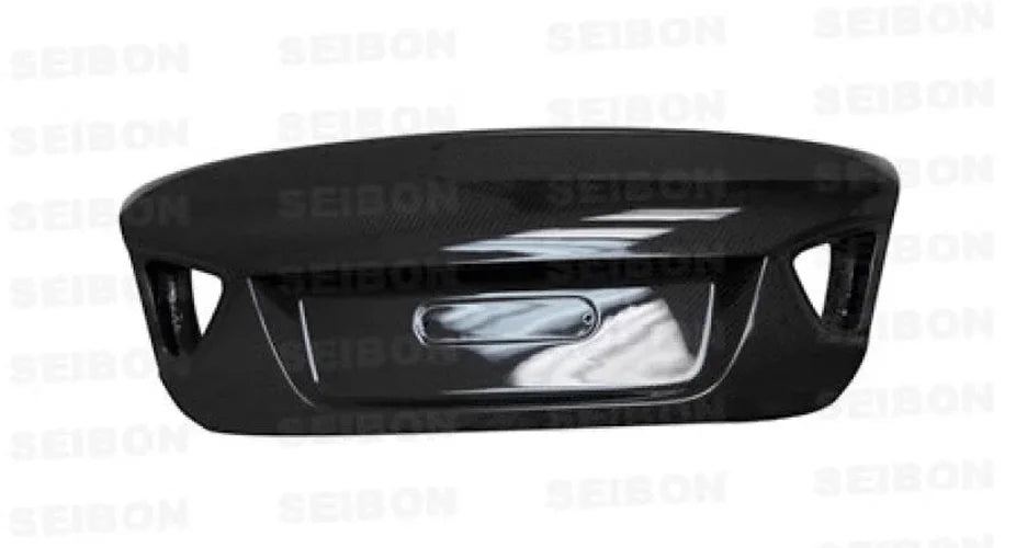 Seibon 05-08 BMW E90 (Fits 2008 M3 Only) 3-Series 4dr CSL Carbon Fiber Trunk Lid - Side View